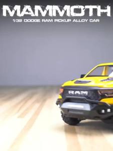1/32 Dodge RAM MAMMOTH Pickup Toy Car Model Metal Diecast Off Road Vehicles Models Pull Back Shock Absorption Boys Best Gifts