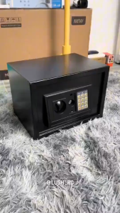 Small safe with password lock and key lock for double-layer security protection