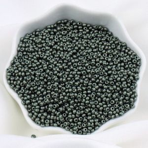 Hạt Cườm Thủy Tinh Kim Loại Mờ 1.5mm/2mm Không Phai Màu Hình Tròn Dùng Làm Vòng Tay Vòng Cổ Đồ Trang Sức Tự Làm