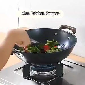 Alas Tatakan Kompor Gas Aluminium Dudukan Penutup / Pelindung Kompor Penahan Angin Portable Windproof Gas Stove Cover Bracket Anti Slip - FR Gallery