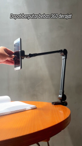COOBOWE Multifunctional Lazypod Stand Holder HP Penjepit Dudukan Handphone Tablet Ipad 4-12.9 Inches Alumunium Tablet Stand hp Meja