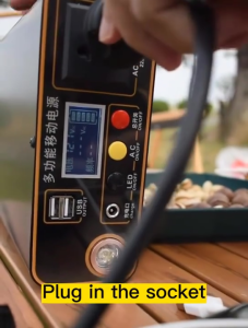 Portable Power Station 300W/96000mah High-Capacity Power Bank Portable Outdoor Multi-Function 220V Solar Generator For Self-driving Tourist Bus Camping Homestall Backup Generator Home Emergency Power Supply Large Capacity Solar Generator