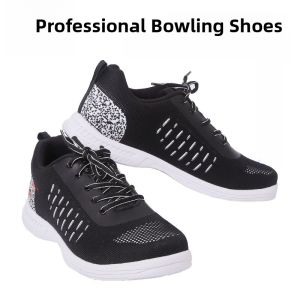 CS Bowling Shoes Breathable Upgraded Version with Non-Slip Sole Integrated Fly Knit Design for Bowling Sports Fans