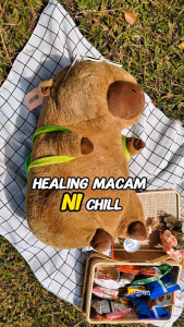 Moo Baby Capybara 90cm Patung Capybara Besar Anak Patung Comel Capybara Toy Capybara plushie 卡皮巴拉娃娃卡皮巴拉玩偶