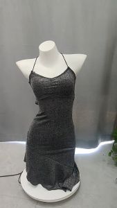 🫰🏻 Sweetie Store 🫰🏻 [ READY STOCK ] Women Lingerie Shining Nightclub KTV Nightdress Grey