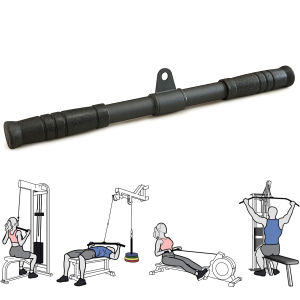 Tricep Straight Bar Pull Down Bar 360 Rotating Lat Pulldown Attachments Cable Machine Attachments Tricep Press Down Bar