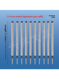 Direct Insertion Metal Ballpoint Pen Refill Rotating Pearl Fountain Pen Core Tactical Core Business Supplies Stationery 0.5mm