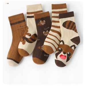 Miiow | Cartoon Mid-calf And Long Socks For Children Anti-Odor Sweat Absorbent No-seam Catman Kids Socks For Boys And Girls