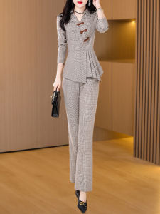 Spring Summer New Chinese Style Fashionable Set Slimming High Class Age Reducing Small Figure Elegant Lady Elegant Fashion