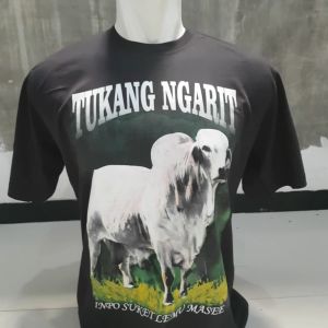 Kaos Sapi Tukang Ngarit Kualitas Distro | Bahan Halus Katun Kombed 30s | COD