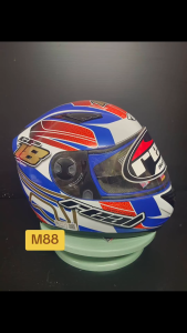 หมวกกันน็อค REAL GP 18 Limited Edition  น้ำเงิน-ขาว  รหัส M88 ลดล้างสต็อค (ไม่ถุงคลุมหมวก ไม่มีกล่องของreal)