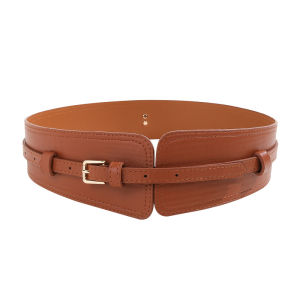 Pu Leather Slimming Body Waistband Corset Wide Belts For Women Elastic Waist Belts Strap Belts Bownot Dress Coat Accessories