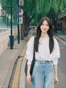 YAOMUHUA | White Sunscreen Loose Shirt