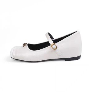 Naimu Liangpin Retro Camellia Mary Jane Shoes Low Heel French Style Flat Mouth Heightening Fashionable Womens Footwear