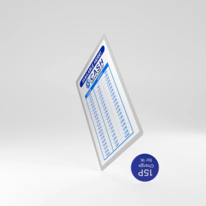 GCash Rate Signage A4 Laminated Waterproof High Quality Print for Cash In Cash Out Store Display