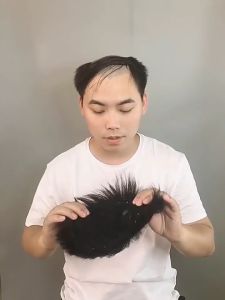 Hair Toupee Pria Rambut Asli: Solusi Rambut Palsu Pria Botak Ventilasi Alami
