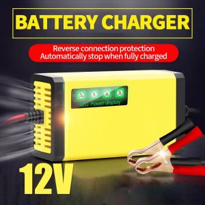 【24H Ship】Car Motorcycle Battery Charger 12V 3A Automatic Smart Power Lead Acid Battery Charger