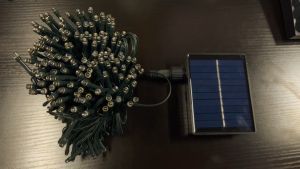 2PCS Christmas Lights Solar Outdoor Waterproof 12m 100LED Decoration Buy 1 Take 1 Garden Curtain String Fairy Light