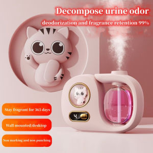 Cat Pet Automatic Aroma Diffuser NEW Home Scent Air Freshener LED Display Incense Perfume Essential Oil Diffuser Rechargeable Aromatherapy Dispenser