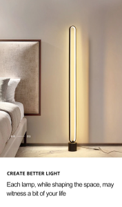 Floor lamp simple creative bedside LED remote control atmosphere vertical table lamp