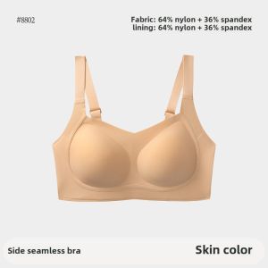 JinDu Lucky Year Side Support Bra Seamless Wedding Underwear Womens Soft Supportive Comfortable Full Cup V-Neck Wireless Bra