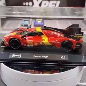 Bburago 1/43 Ferrari 499p LMH #51 Ferrari car model 2023 24 views Dust cover Ferrari color printing baking toy gift