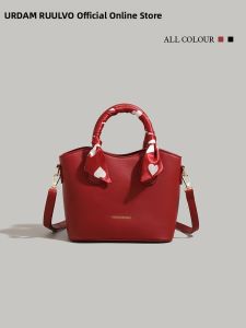 URCDN RDALVO | Red Wedding Bag Silk Scarf Handheld and Crossbody Tote