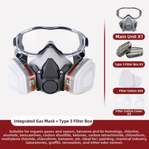 Gas Poison Protection Mask Toxic Substances Prevention H2S Dustproof Formaldehyde Defense