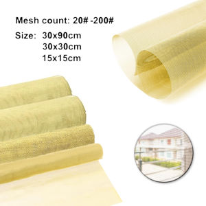 1pcs brass braided wire metal mesh 15x15cm/30x30cm/30x90cm brass filter coarse gauze mesh copper wire protective mesh20~200 mesh