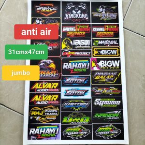 Stiker Soundsystem | Stiker Audio | Stiker Audio Soundsystem | Stiker Sound System Anti Air | Stiker Logo Sound System Bahan Vynil 31cm x 47cm