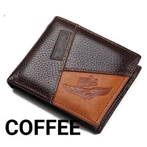 Genuine Leather Mens Wallet With Coin Pocket Male Purse Zipper Money Bag Credit Card Holder For Man