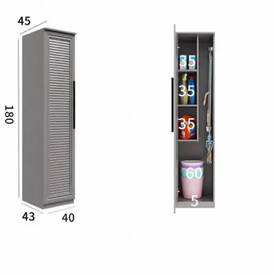 All Aluminum Alloy Cleaning Hygiene Cabinet Balcony Broom Mop Tool Storage Outdoor Sun Protection Waterproof Storage Cabinet