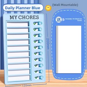 KUALIWEN | Self-Discipline Chart Magnetic Wall Stickers for Childrens Learning Plan Reward Points Card Summer Good Habits Development