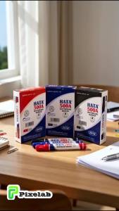 HATA 500A Whiteboard Marker Pen Bullet Tip Black Blue Red Non-Toxic Whiteboard Pen (1 Dozen/12 Pcs)