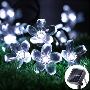 1 Đèn LED Năng Lượng Mặt Trời Dây Đèn Sakura Hoa Anh Đào Hoa Ngoài Trời Chống Nước Sân Vườn Cổ Tích Đèn Trắng Ấm Nhiều Màu