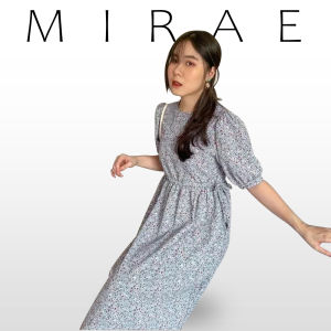 Mirae Dress Motif Bunga Baju Wanita Korean Style Murah Midi Big Size Casual Premium Pantai Terbaru