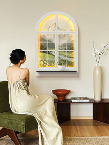 ZEDUO | French Cream Style Openable Window Fake Mural