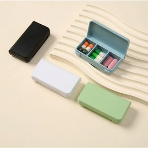 3Grids Mini Pill Case Portable Travel Pill Box - One Day Tablet Storage Container Plastic Medicine Holder Organizer