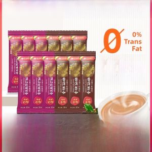 Hogood Puer Tea Coffee Instant Dry Powder Small Grains Three-in-One Dian Red Rose Milk Coffee from Yunnan Province in China