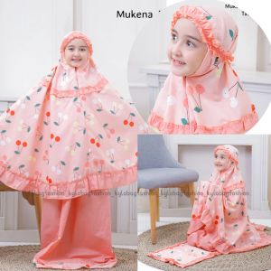 mukenah mukena telekung rukuh anak balita perempuan motif adem dingin lembut dan tidak panas lengkap tas bisa untuk di jadikan sajadah