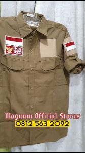 Logo PKB Kemeja Tactical PDL S - 5XL BONUS FREE 5 Emblem Patch Prepet Perekat Velkro Army