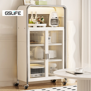 GSlife Kệ Nhà Bếp Có Bánh Xe-Kệ Lò Vi Sóng Đa Năng 60/80cm Kệ Để Đồ Có Từ