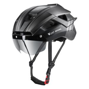 West Biking | Magnetic Windshield Rear Light Ventilated Bicycle Helmet
