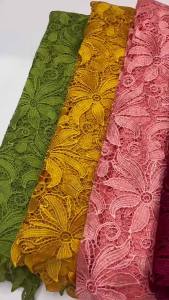 High-Quality African Cord Guipure Lace Fabric 2026 French Nigerian Asoebi Chantilly Water Soluble for Party Dresses