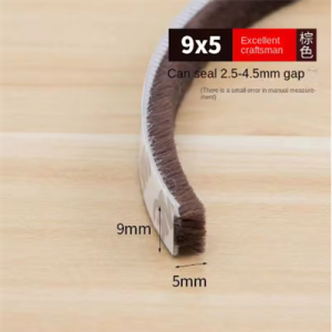 Self-adhesive Bristles Wool Pile Weatherstrip Door Window Brush Seal 7/9 X 5mm 9mm 12mm 15mm 23mm Warm Winter Gray White Brown