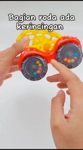 [BIG SALE] MAINAN RATTLE TEETHER MOBIL 3 IN 1 MIRIP OBALL CAR