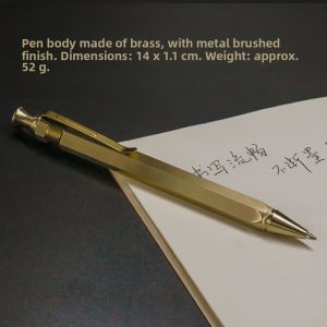 Bronze Finish Push-Button Metal Ballpoint Pen Custom Engraving Corporate Gifts Retro Style Writing Instrument Black Ink