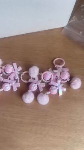 Takara Tomy | New Color Hairball Handmade Keychain Mobile Phone Chain DIY Bow Blind Box Cute Grain Pendant Beaded Bag Hanging