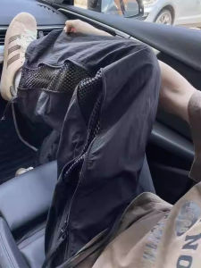 Quần Ống Rộng Thể Thao Thoáng Khí Mùa Hè Cho Nam Nhanh Khô Ngoài Trời Quần Dài Ống Rộng Thoải Mái Thiết Kế Khóa Kéo