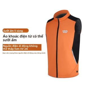 WEST BIKING Áo Giữ Nhiệt Dành Cho Nam Nữ Áo Giữ Nhiệt Thể Thao Đi Xe Đạp Áo USB Điện Giữ Ấm Cơ Thể Áo Khoác Giữ Ấm Mùa Đông Polyester